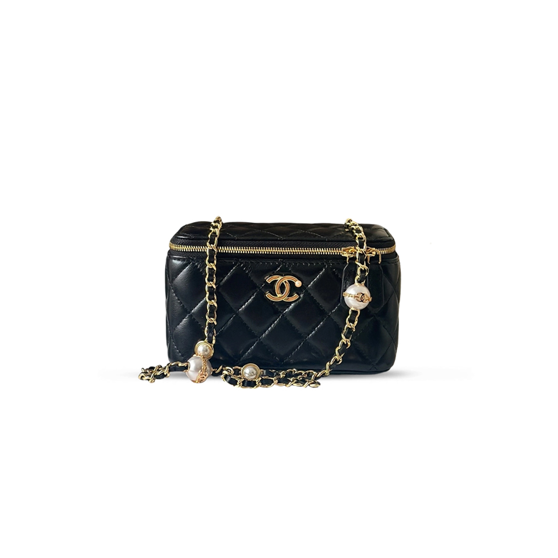 CHANEL MASTER LONG VANITY CASE WITH CHAIN A66062 (17*10*8cm)